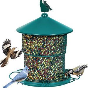Wild Bird Feeders Outside Hanging for Wild Birds, Large Metal Bird Feeders